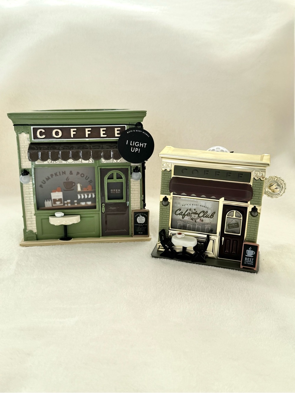 Bath & Body Works Coffee Shop/Bookstore Candle Holder & Wallflower Plug Bundle